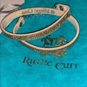 Rustic cuff wrap bracelet